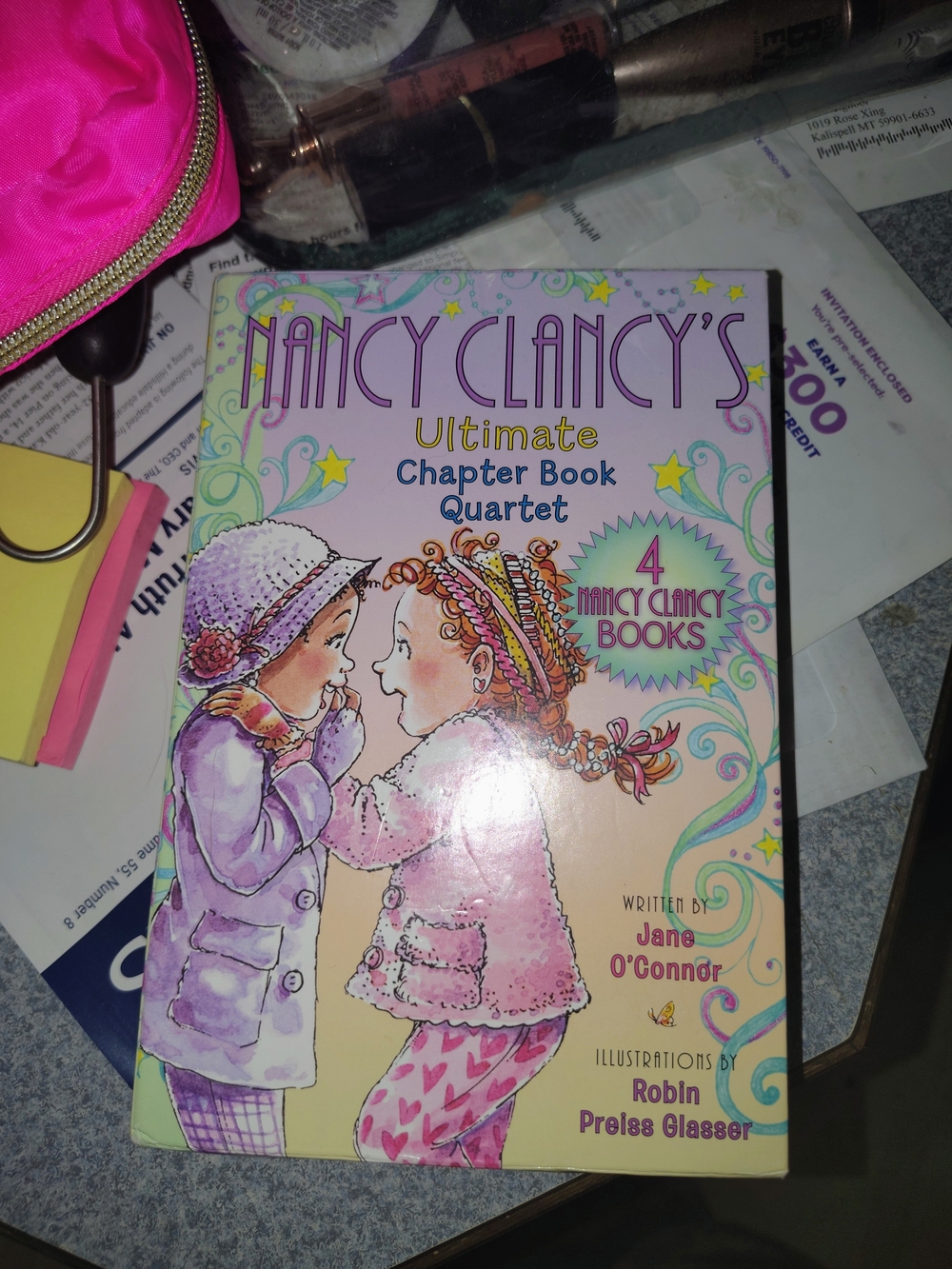 Harper Nancy Clancy Four-Book Set - Pink, Purple, Yellow, Green Spines